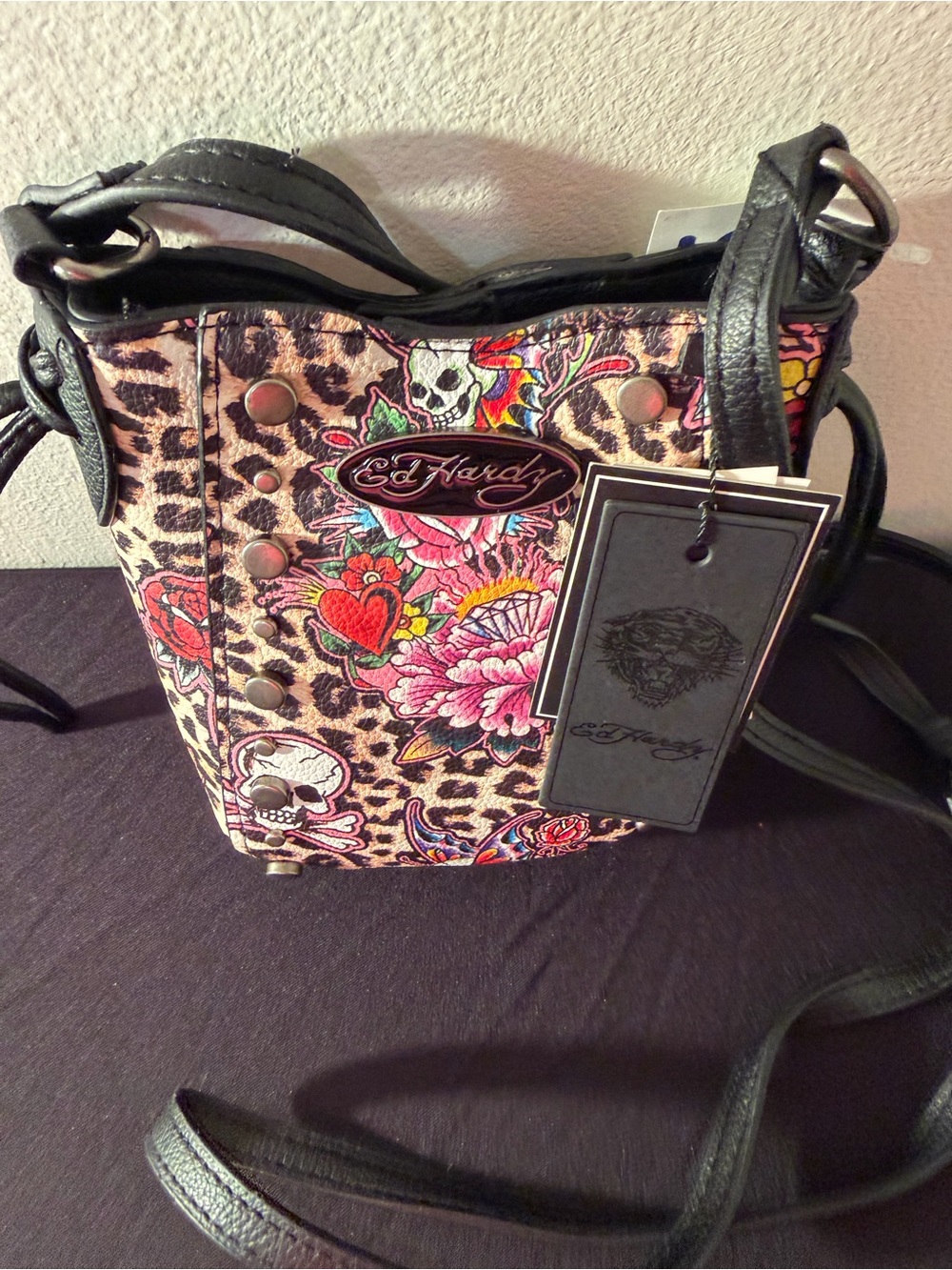 Ed Hardy Leopard Phone Bag
